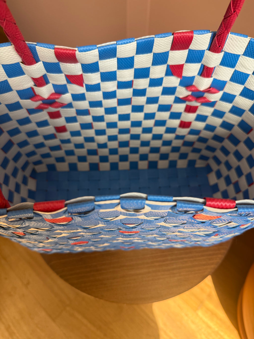 Blue Flower Tote Bag-Medium