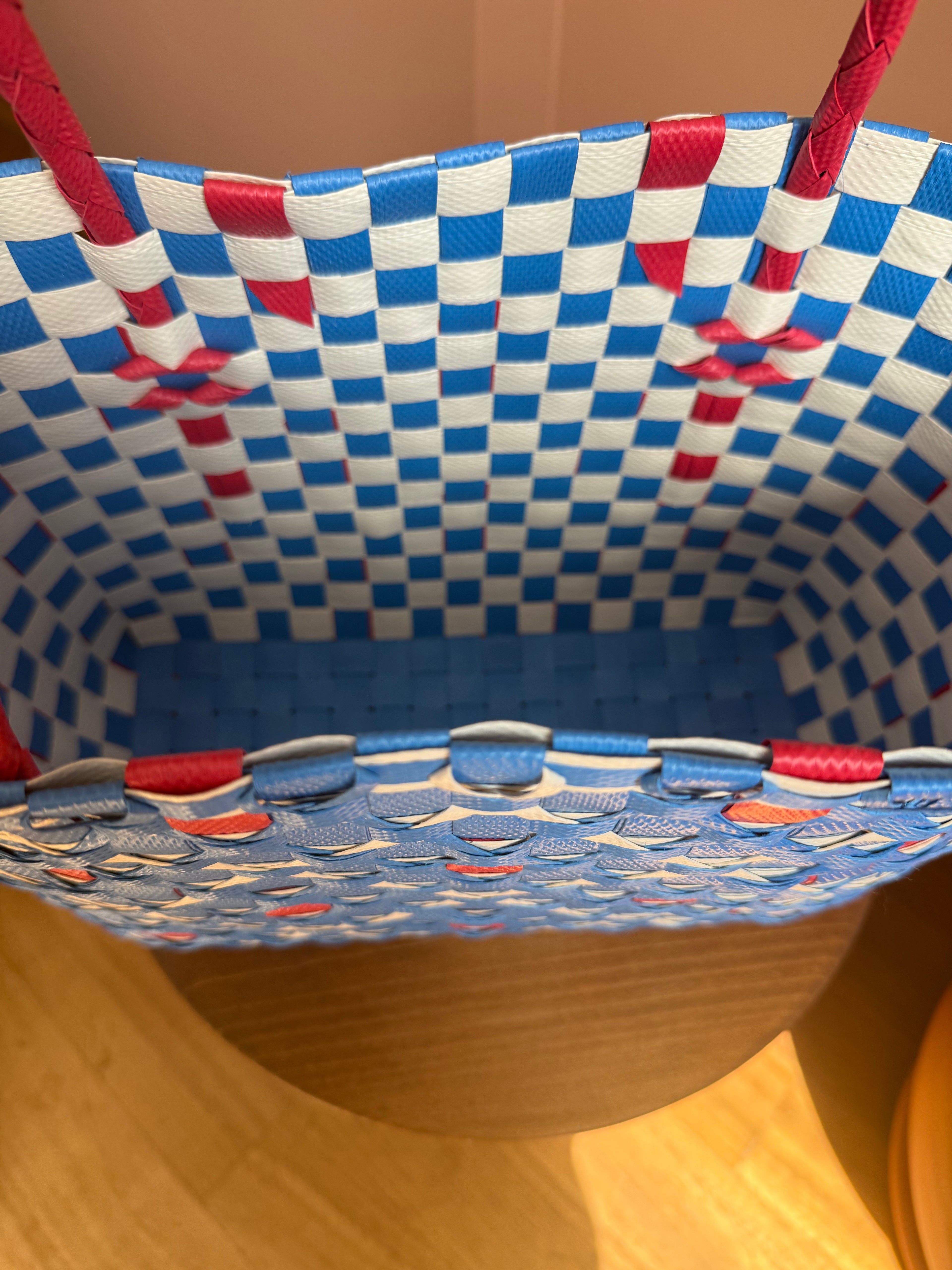 Blue Flower Tote Bag-Medium