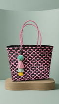 Midnight & Pink Tote Bag-Large