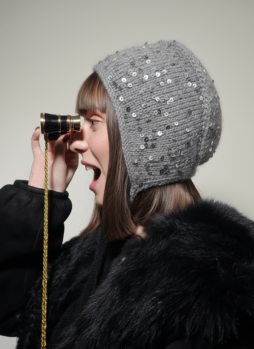 Charlotte-Alpaca Cashmere Knit Bonnet