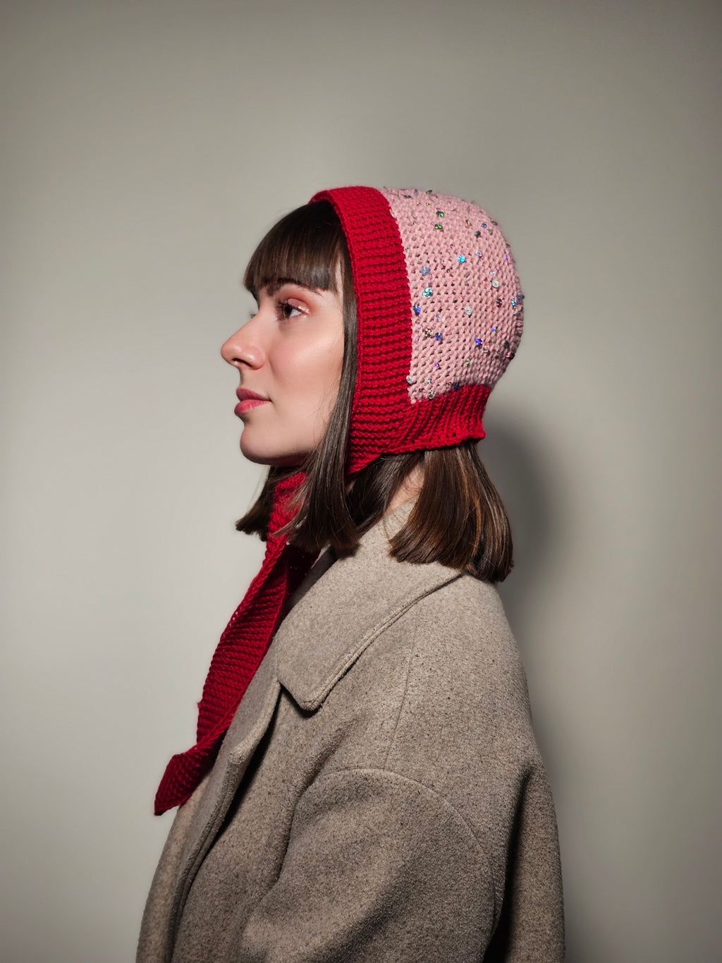Winona- Colorful Knit Bonnet with Subtle Shine