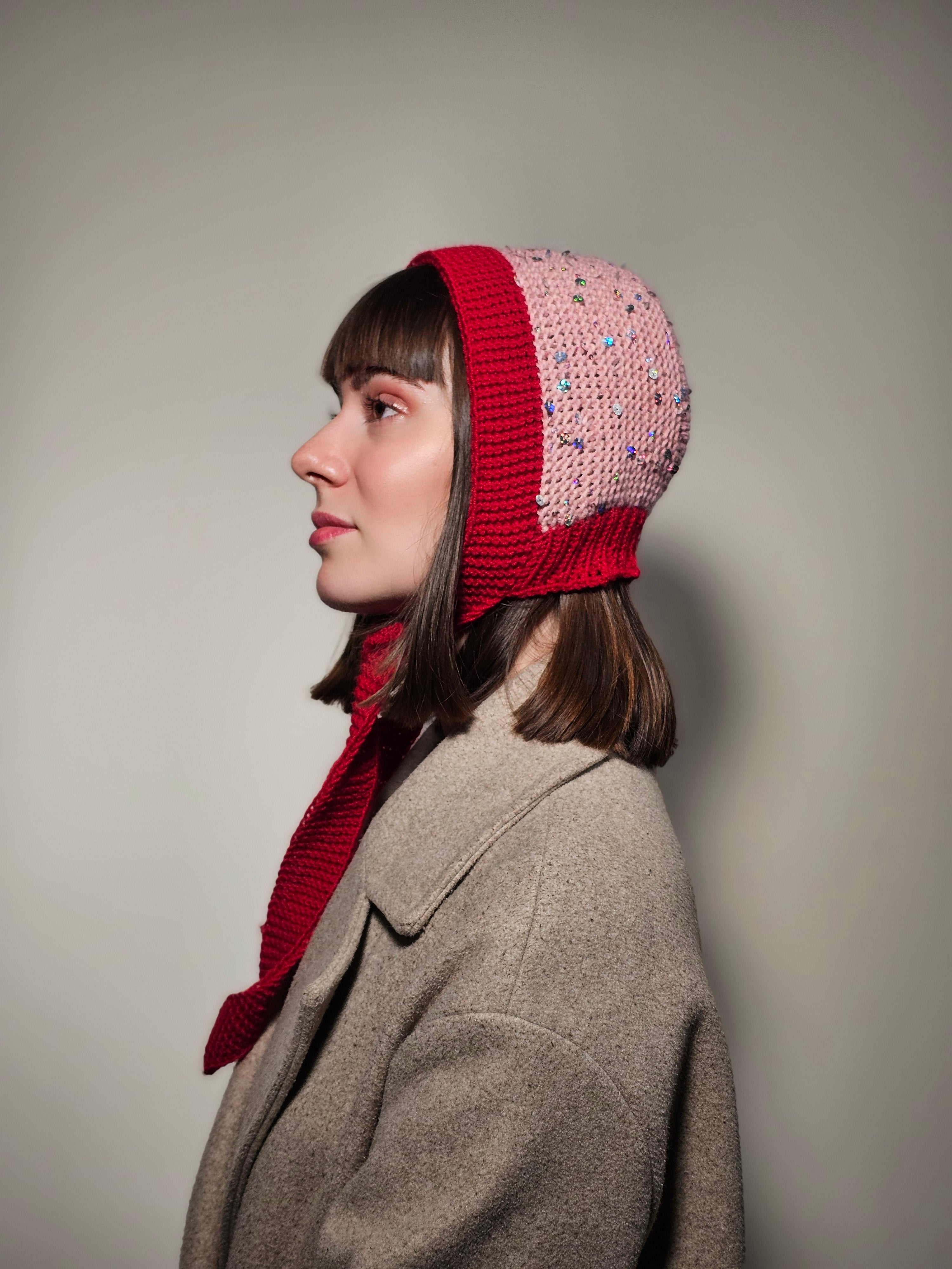 Winona- Colorful Knit Bonnet with Subtle Shine