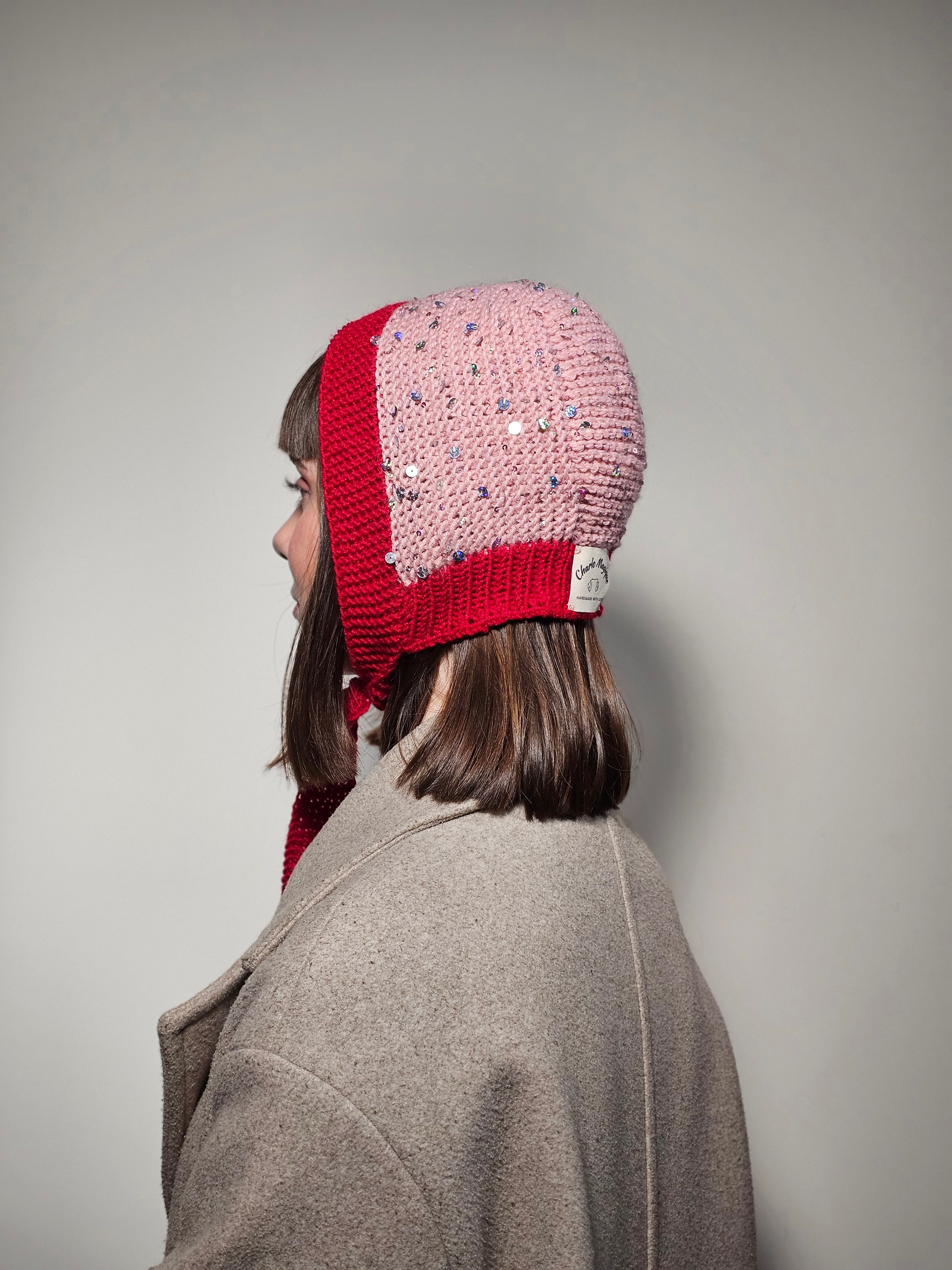 Winona- Colorful Knit Bonnet with Subtle Shine