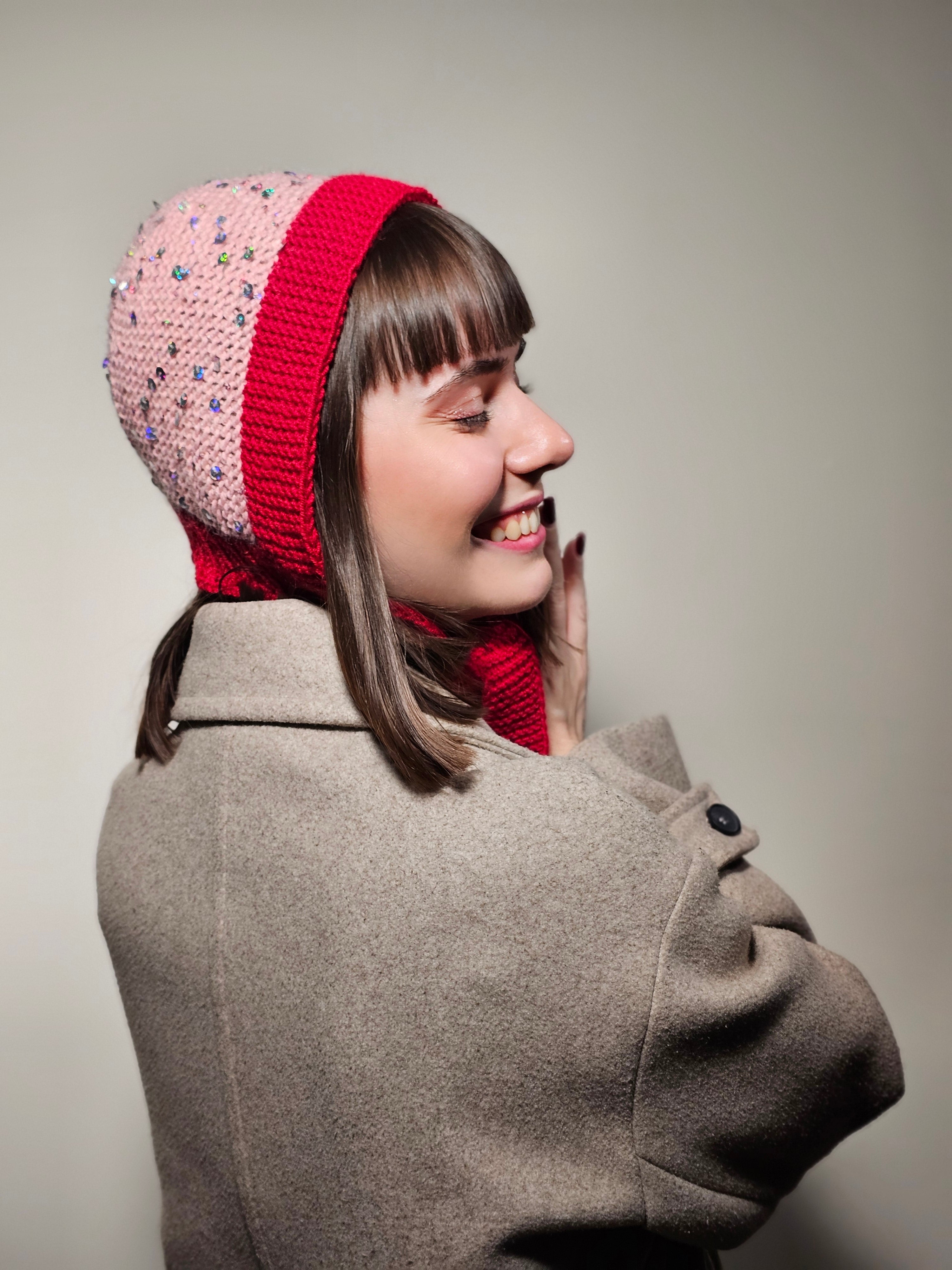 Winona- Colorful Knit Bonnet with Subtle Shine
