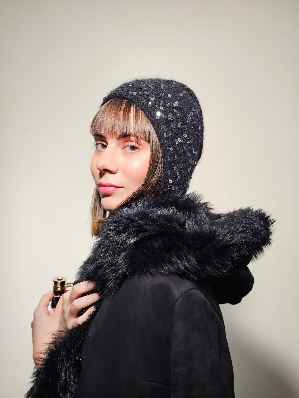 Charlotte-Alpaca Cashmere Knit Bonnet