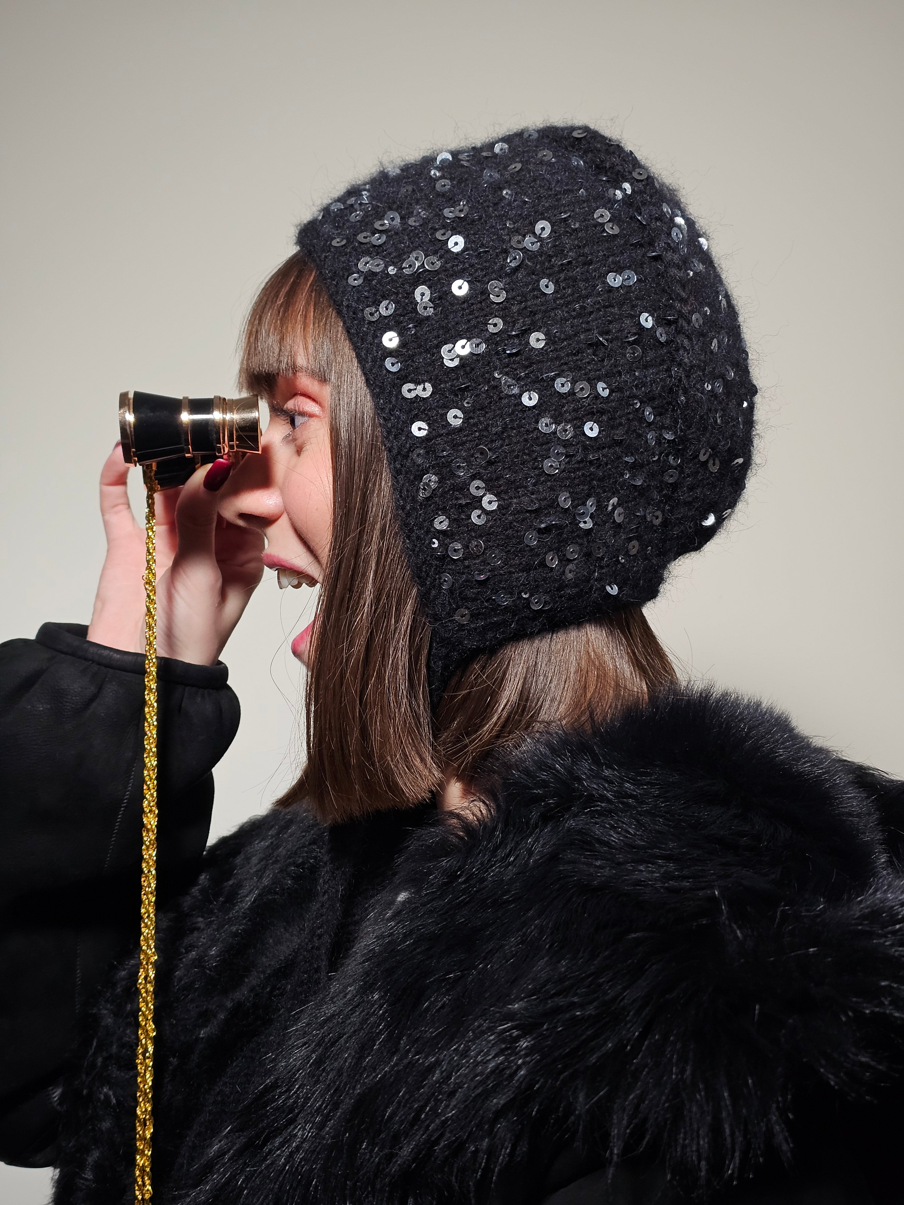 Charlotte-Alpaca Cashmere Knit Bonnet