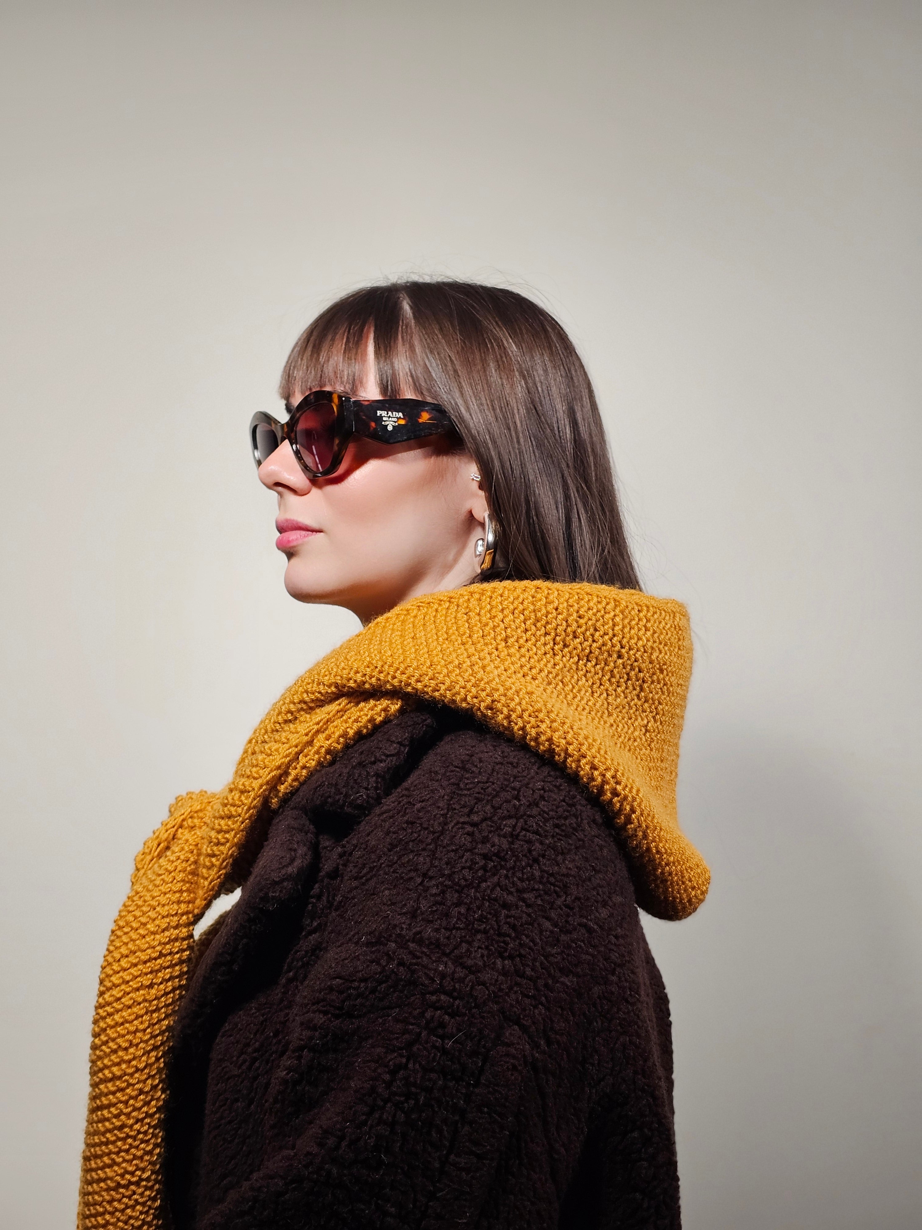 MARGOT – Oversized Wool Blend Hood Scarf