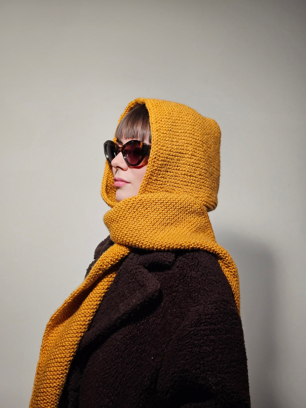 MARGOT – Oversized Wool Blend Hood Scarf